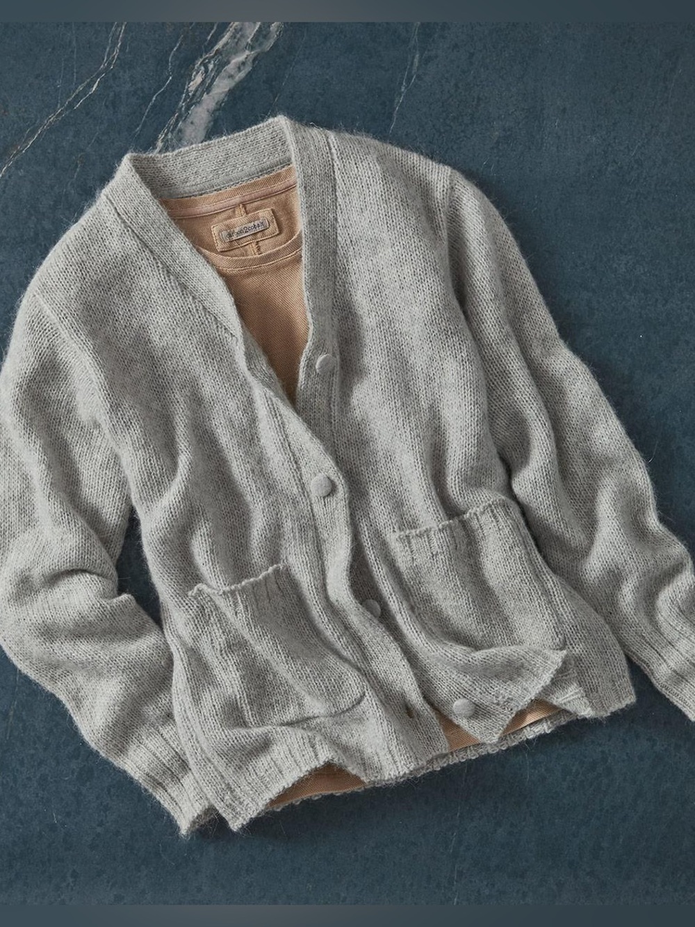 Carbon2Cobalt Women's Cloud Cardigan Alpaca blend size medium grey V-neck